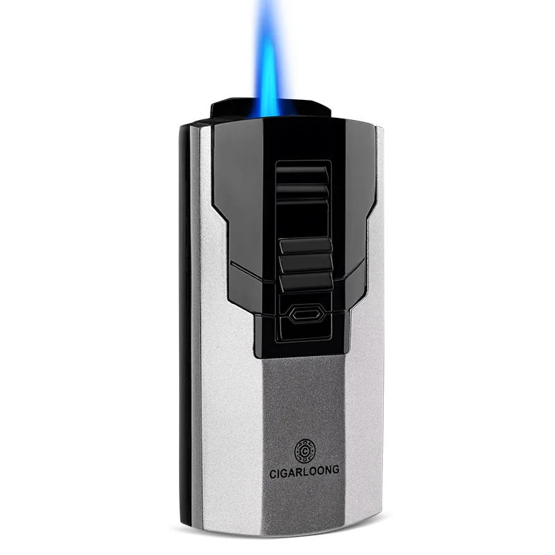Cigar lighter large firepower inflatable windproof straight into the lighter gift box CB-0802
Cigar lighter large firepower inflatable windproof straight into the lighter gift box CB-0802