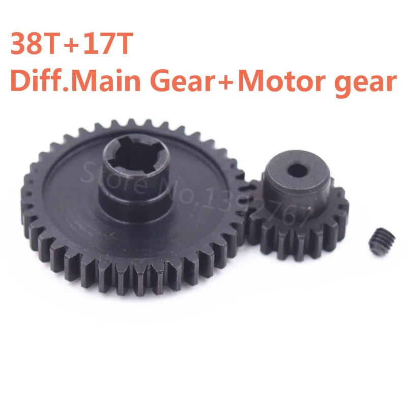 1Sets RC Car Wltoys Metal Diff.Main Gear Motor Gear 38T&17T For 1/18 Scale Models RC A949 A959 A969 A979 k929 Remote Control Car
1Sets RC Car Wltoys Metal Diff.Main Gear Motor Gear 38T&17T For 1/18 Scale Models RC A949 A959 A969 A979 k929 Remote Control Car