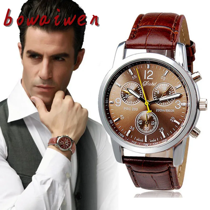 bowaiwen #1058 man watch New Luxury Fashion Faux Leather Mens Analog Watch Watches
bowaiwen #1058 man watch New Luxury Fashion Faux Leather Mens Analog Watch Watches