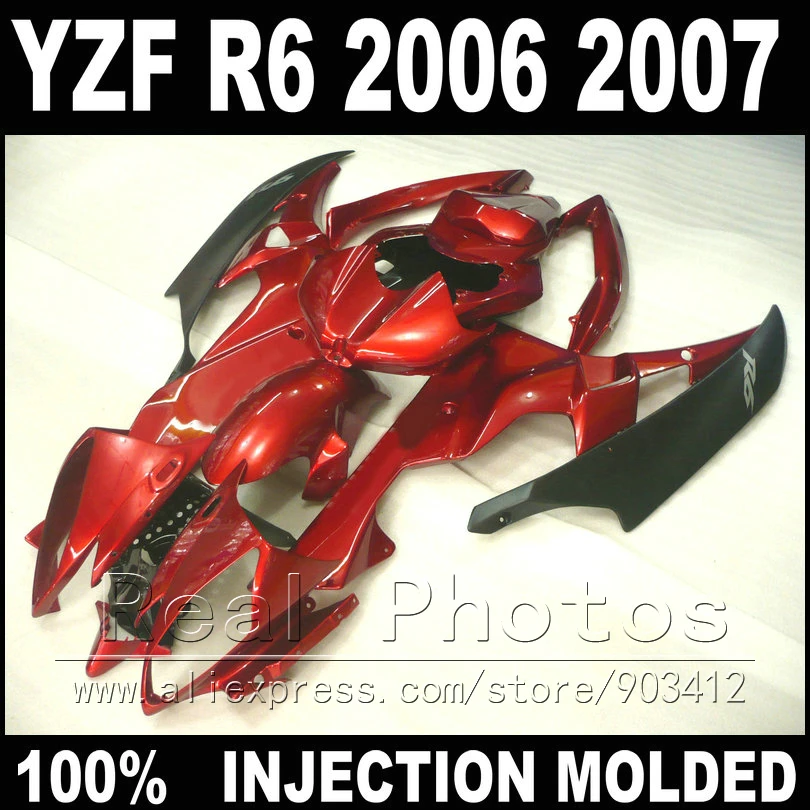 NEW plastic parts for YAMAHA R6 fairing kit 06 07 Injection molding wine red matte black 2006 2007 YZF R6 fairings
NEW plastic parts for YAMAHA R6 fairing kit 06 07 Injection molding wine red matte black 2006 2007 YZF R6 fairings