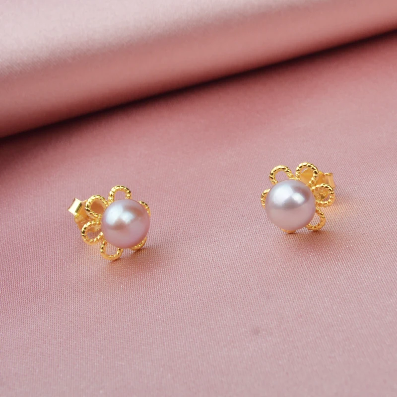 ASHIQI 925 Sterling Silver Flower earring Real 5-6mm Natural Freshwater Pearl stud earrings grace jewelry for Women & Girls
ASHIQI 925 Sterling Silver Flower earring Real 5-6mm Natural Freshwater Pearl stud earrings grace jewelry for Women & Girls