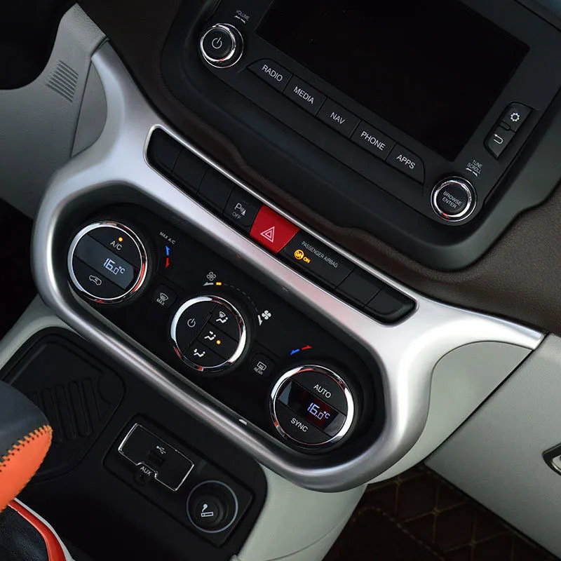 BBQ@FUKA Car Dashboard AC Switch Panel Console Chrome Cover Trim Frame For Jeep Renegade 2017 Car Interior Accessories Styling
BBQ@FUKA Car Dashboard AC Switch Panel Console Chrome Cover Trim Frame For Jeep Renegade 2017 Car Interior Accessories Styling