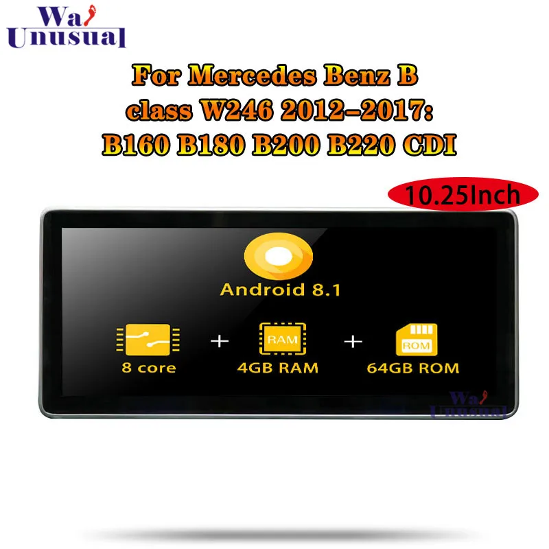 Autoradio 10.25'' Android 8.1 For Mercedes Benz B class W246 B160 B180 B200 B220 CDI 2013-2015 Stereo Car Radio GPS Navigation
Autoradio 10.25'' Android 8.1 For Mercedes Benz B class W246 B160 B180 B200 B220 CDI 2013-2015 Stereo Car Radio GPS Navigation