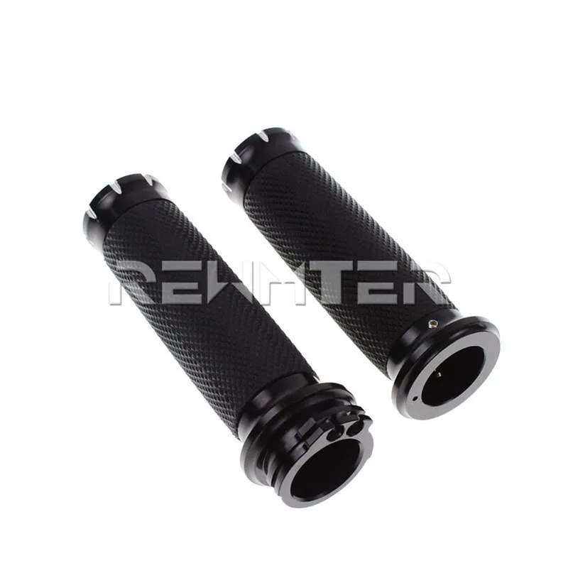 Motorcycle 1Pair Black Rubber And CNC Billet Aluminum 1" Handlebar Hand Grips For Harley Touring Sportster Dyna Softail VRSC
Motorcycle 1Pair Black Rubber And CNC Billet Aluminum 1" Handlebar Hand Grips For Harley Touring Sportster Dyna Softail VRSC