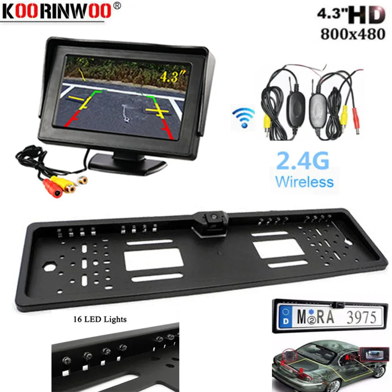 Koorinwoo Reversing 16 Light EU Car License Plate Frame HD rear view camera Display Monitor backup parking assistance system
Koorinwoo Reversing 16 Light EU Car License Plate Frame HD rear view camera Display Monitor backup parking assistance system
