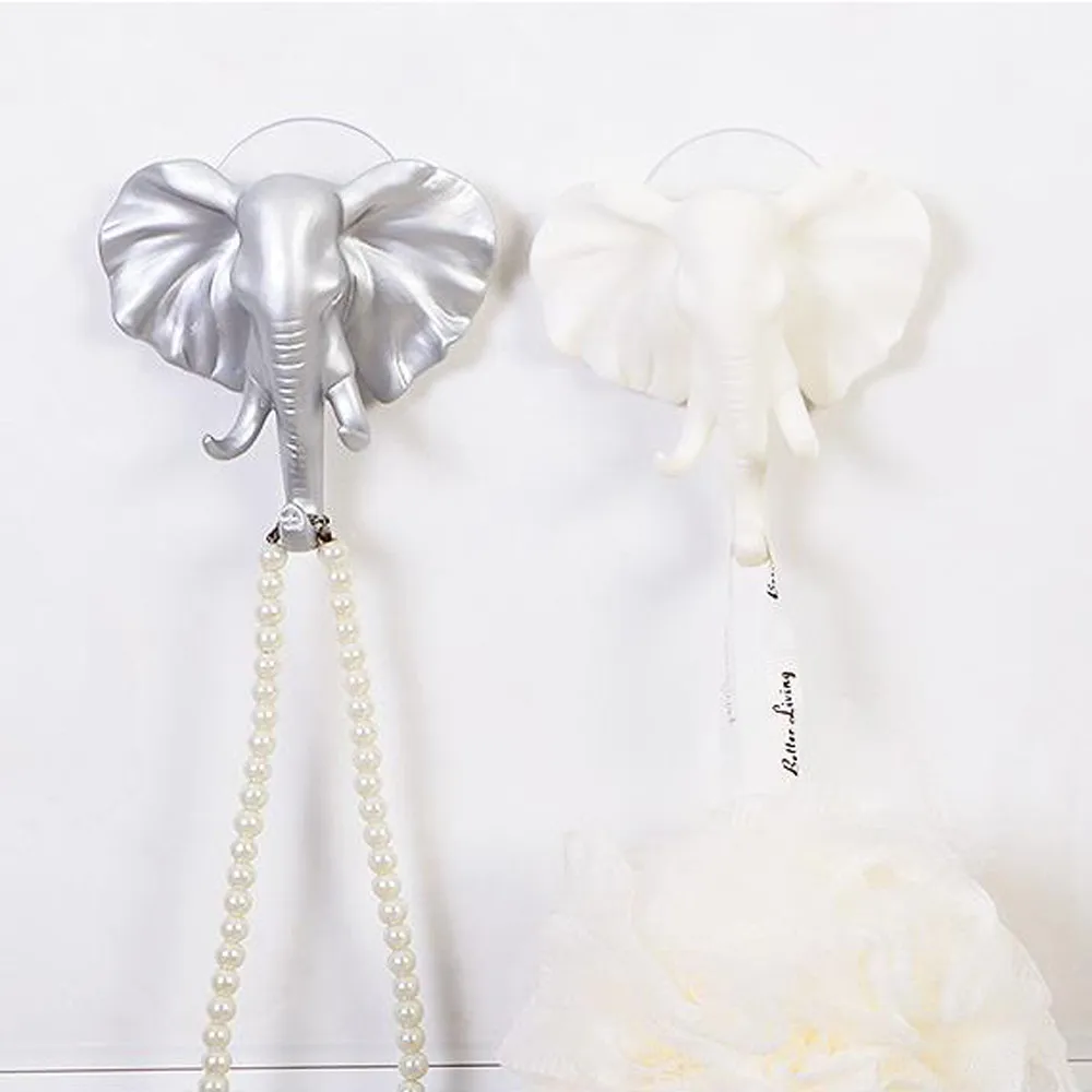 Wall hook kitchen bathroom cute elephant head self-adhesive wall door hook hanger key sticky holder L0503 
Wall hook kitchen bathroom cute elephant head self-adhesive wall door hook hanger key sticky holder L0503