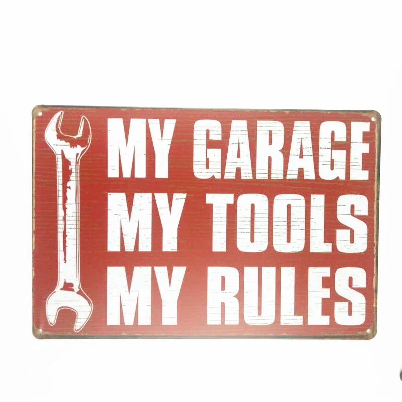 MY GARAGE мои инструменты правила металлическая Оловянная доска винтажные тарелки