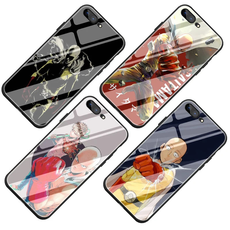 One Punch Man чехол из закаленного стекла для iPhone 5 5S SE 6 6s 7 8 Plus X XR XS 11 pro Max|Бамперы| |