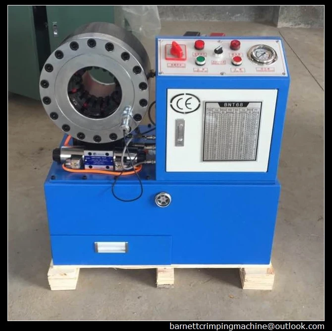 Transport hose crimper to Philippines only BNT68 newest 380v or 220v 3kw 2 inch semi-automatic hydraulic hose crimping machine
Transport hose crimper to Philippines only BNT68 newest 380v or 220v 3kw 2 inch semi-automatic hydraulic hose crimping machine