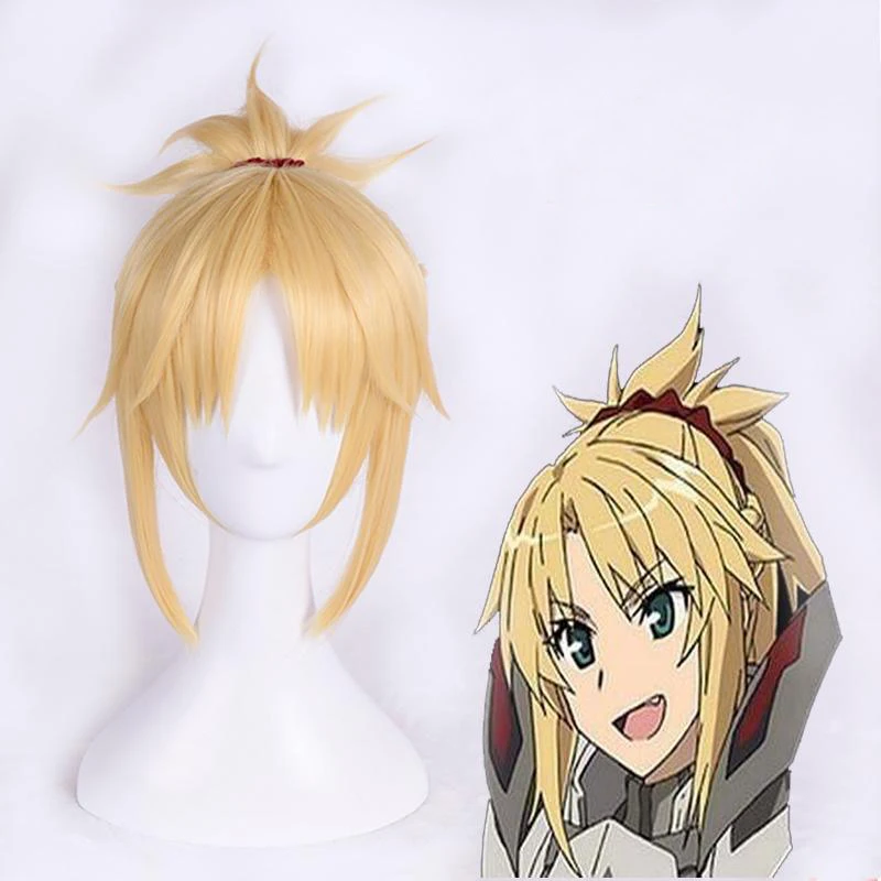 FGO Fate Apocrypha Косплей слуга сабель Мордред блонд Пигтейл синтетические волосы для взрослых
FGO Fate Apocrypha Косплей слуга сабель Мордред блонд Пигтейл синтетические волосы для взрослых