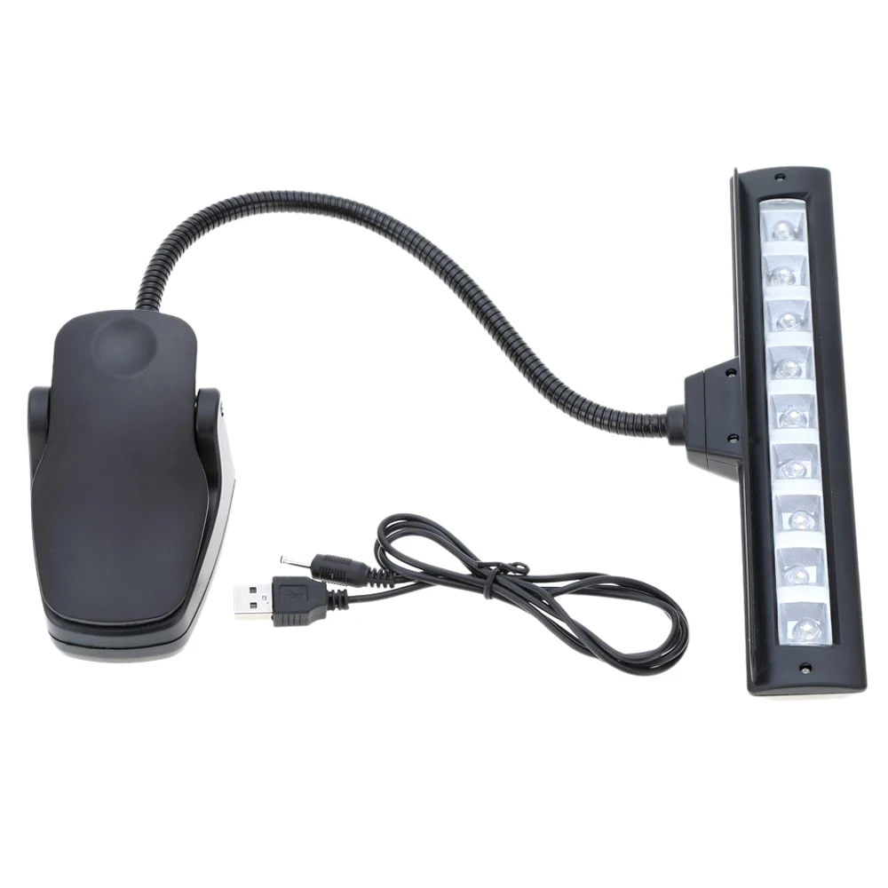 9 LEDs LED Reading Lamp Reading Light Desk Clip Lamp for Piano music score stand Black
9 LEDs LED Reading Lamp Reading Light Desk Clip Lamp for Piano music score stand Black
