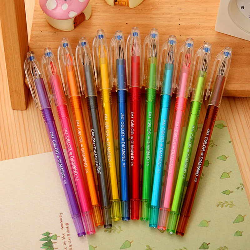 Creative Rhinestones Head 1 Set (12 Colors) Plastic Gel Pens signature Pen Stationery Office School Supplies 14.9x1.3cm
Creative Rhinestones Head 1 Set (12 Colors) Plastic Gel Pens signature Pen Stationery Office School Supplies 14.9x1.3cm