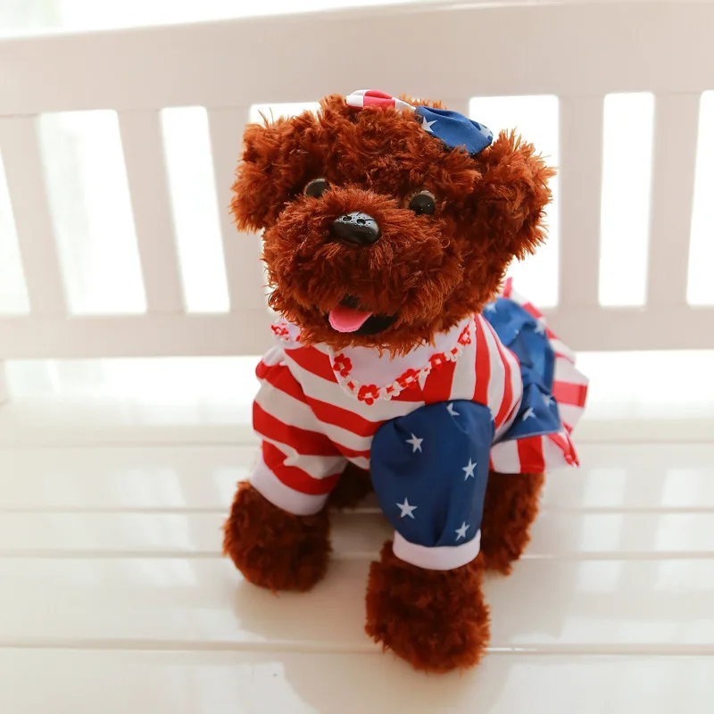 New Cute Sitting Teddy Dog Plush Toy Soft Teddy Dogs With Clothes Car Pillow Kids Toys Birthday Gift
New Cute Sitting Teddy Dog Plush Toy Soft Teddy Dogs With Clothes Car Pillow Kids Toys Birthday Gift