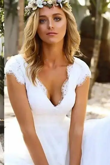 Short Boho Wedding Dresses 2019 Lace Ankle Length Cap Sleeves Open Back Tulle A-Line Bridal Gowns Robe De Mariee Cheap
Short Boho Wedding Dresses 2019 Lace Ankle Length Cap Sleeves Open Back Tulle A-Line Bridal Gowns Robe De Mariee Cheap