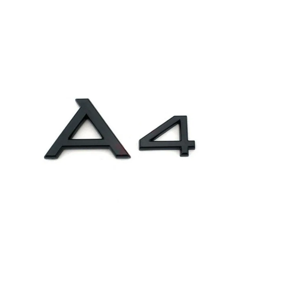 Блестящая черная глянцевая наклейка на багажник A 4 A4L из АБС пластика с буквами и