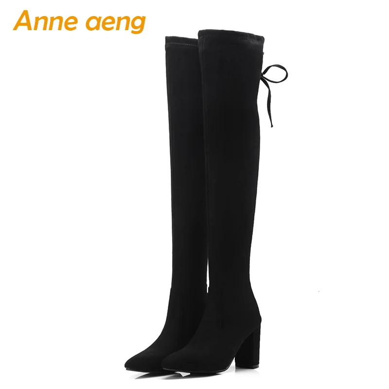 2018 New Winter Women Over-The-Knee Boots High Heel Pointed Toe Lace-Up Sexy Ladies Women Shoes Black Thigh High Boots Big Size
2018 New Winter Women Over-The-Knee Boots High Heel Pointed Toe Lace-Up Sexy Ladies Women Shoes Black Thigh High Boots Big Size