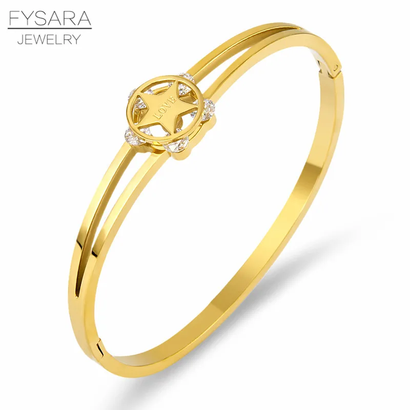 FYSARA Luxury Brand Letter Love Crystals Star Bangles For Women Stainless Steel Cubic Zirconia Bangles Star Jewelry
FYSARA Luxury Brand Letter Love Crystals Star Bangles For Women Stainless Steel Cubic Zirconia Bangles Star Jewelry