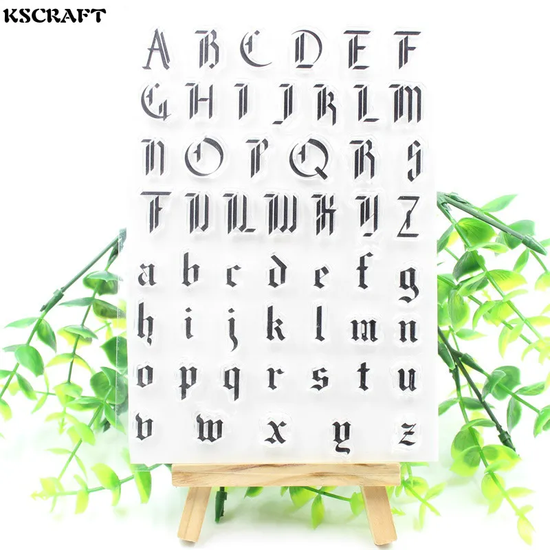 KSCRAFT Gothic Letters Transparent Clear Silicone Stamp/Seal for DIY scrapbooking/photo album Decorative clear stamp sheets 143
KSCRAFT Gothic Letters Transparent Clear Silicone Stamp/Seal for DIY scrapbooking/photo album Decorative clear stamp sheets 143