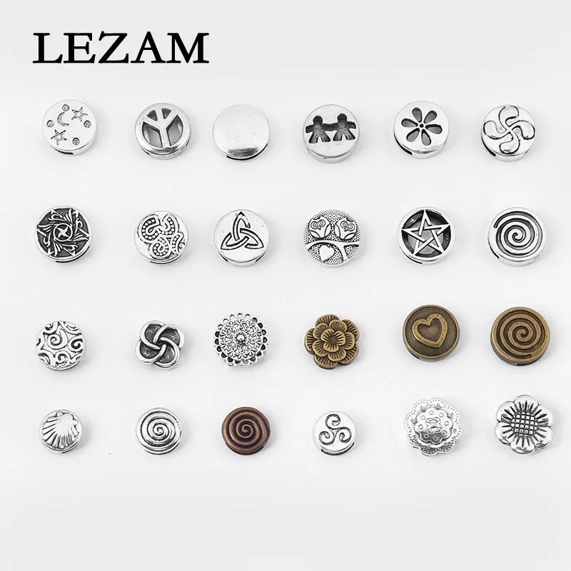 10pcs Flat Leather Slider Spacer Beads Flower Ohm Yoga Swirl Spiral Heart For 10*2mm Bracelet Bangle Jewelry Making Findings
10pcs Flat Leather Slider Spacer Beads Flower Ohm Yoga Swirl Spiral Heart For 10*2mm Bracelet Bangle Jewelry Making Findings