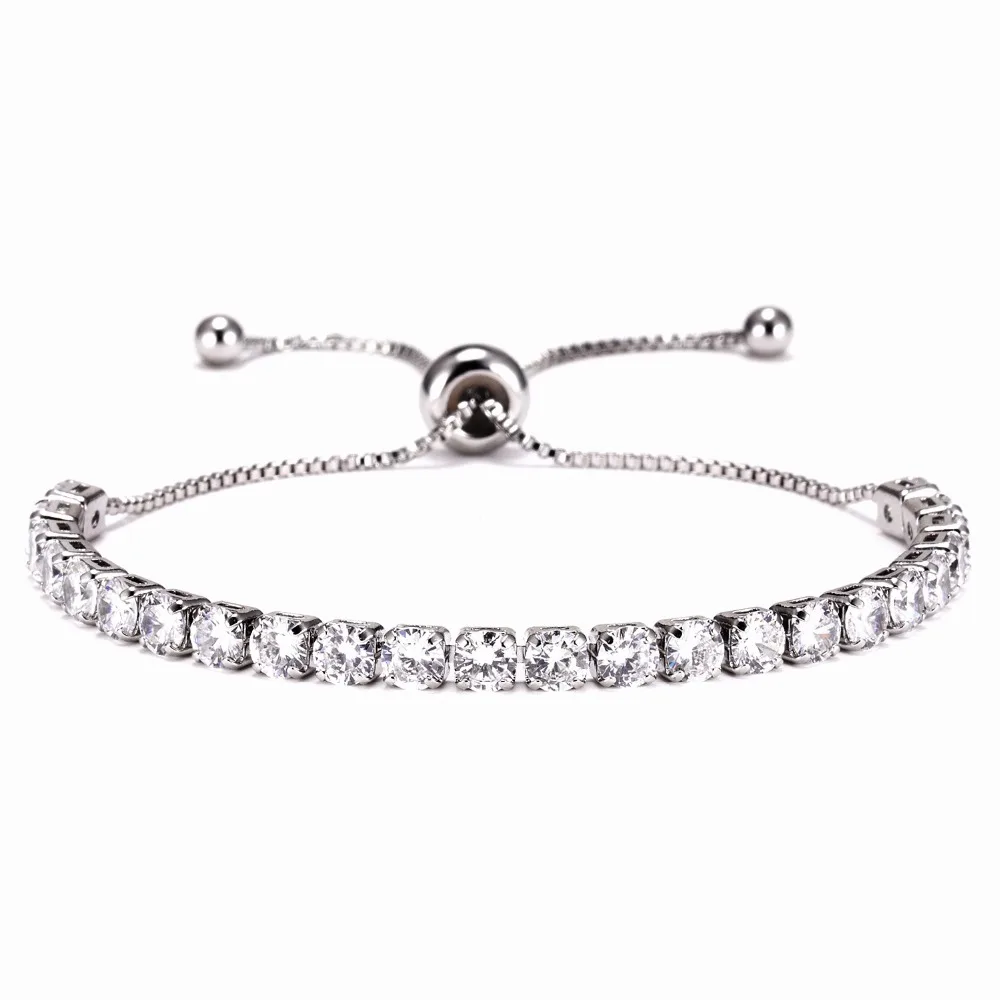 4mm Zirconia CZ Stone Bracelet Women Tennis Bracelets Female 1 Row Rhinestones Chain Bling Crystal Adjustable Bracelet Jewelry
4mm Zirconia CZ Stone Bracelet Women Tennis Bracelets Female 1 Row Rhinestones Chain Bling Crystal Adjustable Bracelet Jewelry