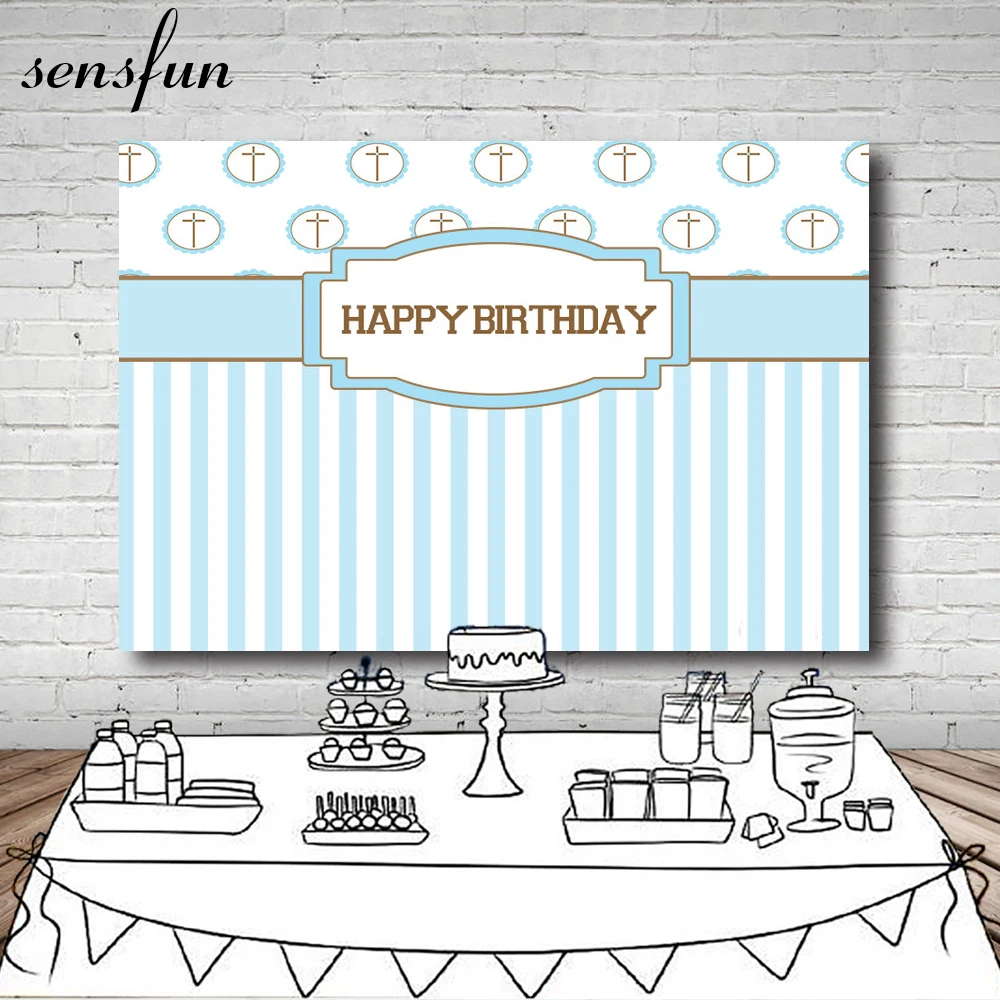 Sensefun Light Blue Theme Boys Baby Shower Backdrop Christ Striped Happy Birthday Photography Backgrounds 7x5ft Vinyl Polyester
Sensefun Light Blue Theme Boys Baby Shower Backdrop Christ Striped Happy Birthday Photography Backgrounds 7x5ft Vinyl Polyester