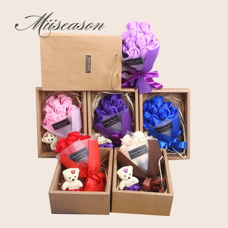 11pcs/box Handmade rose Soap Flowers set with Gift Box for Mother's/ Teacher's Day Birthday Gift Valentine's day Soap Flower
11pcs/box Handmade rose Soap Flowers set with Gift Box for Mother's/ Teacher's Day Birthday Gift Valentine's day Soap Flower