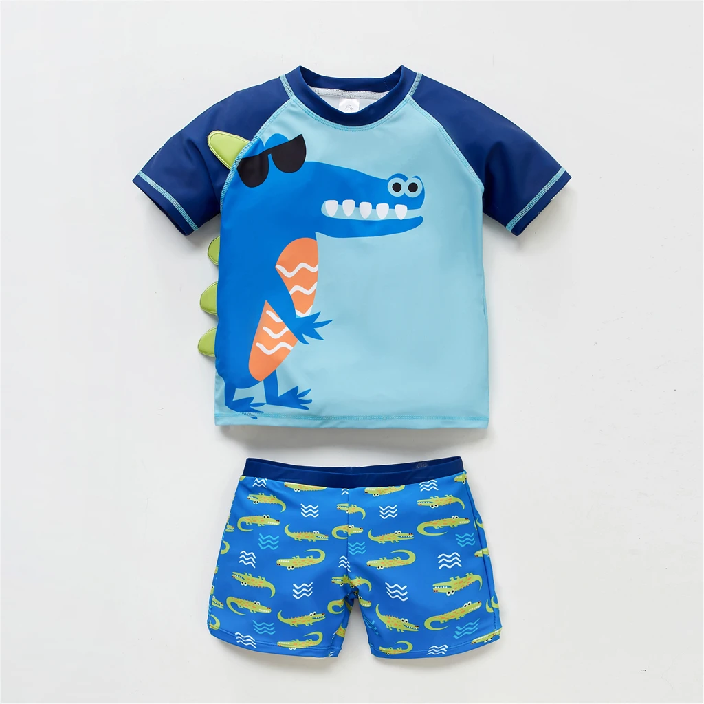 New Fashion Kids Boys Swimming Wear Cool Animals Cartoon Printed Baby Boy Swimsuit Beach Fish Pattern Child Bathing Suit|Купальный