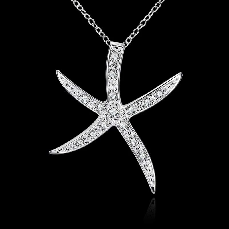 Garilina Inlaid stone sea star pendant foreign trade export silver color pendant without chain AP2107
Garilina Inlaid stone sea star pendant foreign trade export silver color pendant without chain AP2107