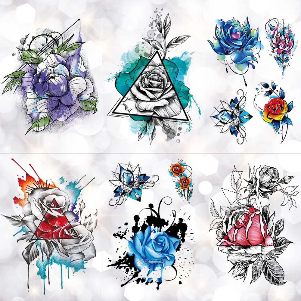 Waterproof Temporary Tattoo Sticker Black Flower Pattern Minimalist Color Rose Water Transfer Arm body Art Flash Fake Tatoo
Waterproof Temporary Tattoo Sticker Black Flower Pattern Minimalist Color Rose Water Transfer Arm body Art Flash Fake Tatoo