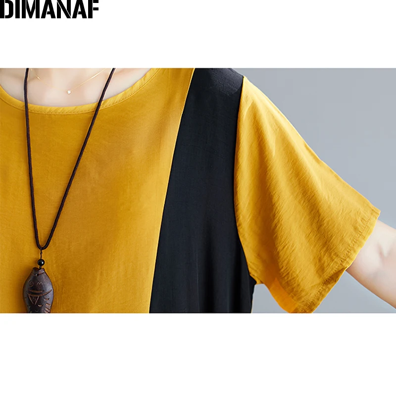 DIMANAF Plus Size Women Summer Basic Dress Patchwork Female Lady Vestidos Fashion Loose Sundress Cotton Big Size Dress Clothing
DIMANAF Plus Size Women Summer Basic Dress Patchwork Female Lady Vestidos Fashion Loose Sundress Cotton Big Size Dress Clothing