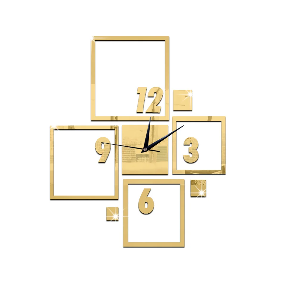 MEYA DIY Square Wall Clock 3D Wall Mirror Sticker For Living Room Bedroom Mirror clock sticker
MEYA DIY Square Wall Clock 3D Wall Mirror Sticker For Living Room Bedroom Mirror clock sticker