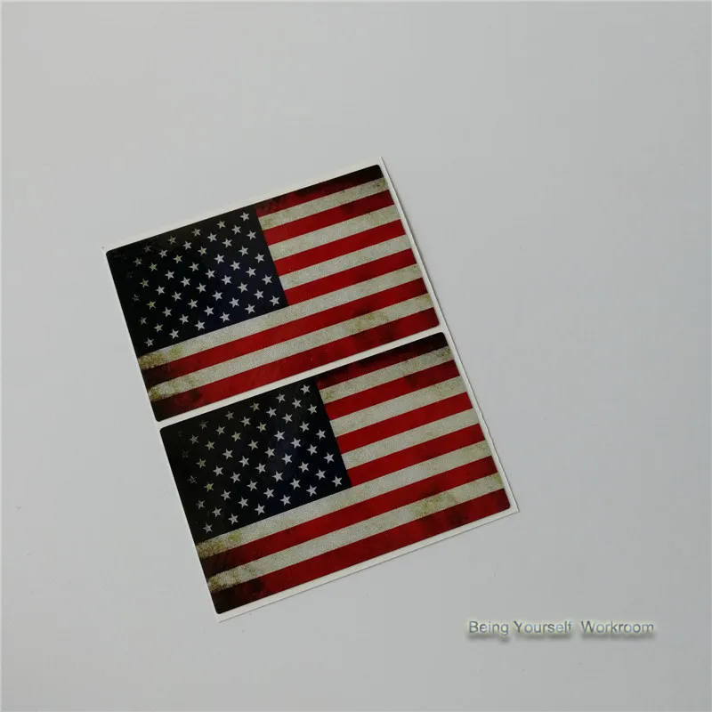 2Pcs Reflective Vinyl Retro USA Flag Sticker Car-Styling American Flag Decal USA Stickers Motorcycle Car Decals For Truck SUV
2Pcs Reflective Vinyl Retro USA Flag Sticker Car-Styling American Flag Decal USA Stickers Motorcycle Car Decals For Truck SUV