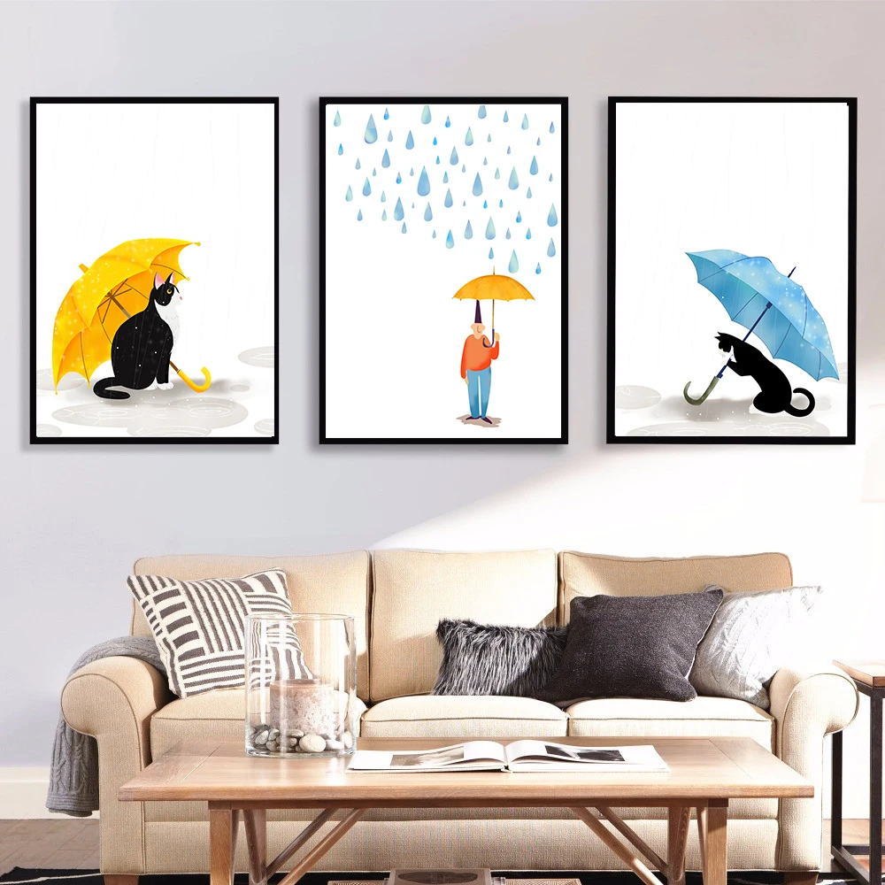 Cartoon Animal Black Cat Umbrella Home Decor No Frame Painting Simple Poster On Canvas Painting Space Wall Art For Living Room
Cartoon Animal Black Cat Umbrella Home Decor No Frame Painting Simple Poster On Canvas Painting Space Wall Art For Living Room