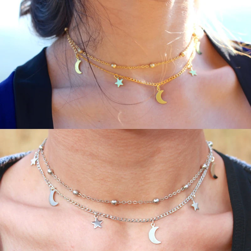 Женское Двухслойное ожерелье с кисточками и звездой|brand necklace|designer necklacefashion necklace |