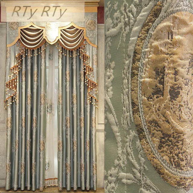 European top 4D embossed large flower thick blackout Window Curtains for Living Room high quality villa Bedroom Curtain
European top 4D embossed large flower thick blackout Window Curtains for Living Room high quality villa Bedroom Curtain
