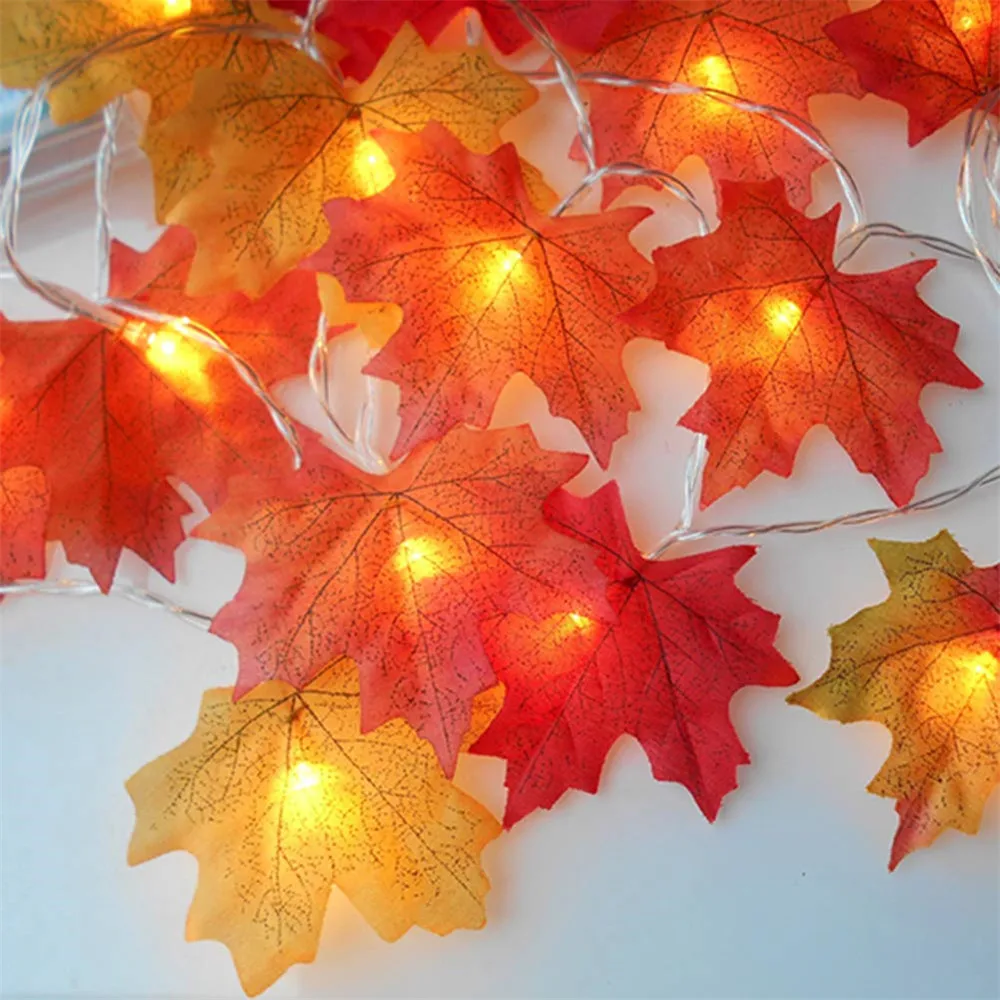 10/20 Leds Fall Maple Leaf Garland LED Lights Autumn Leaves Lighted Battery Powered LED String Lights for Thanksgiving Christmas
10/20 Leds Fall Maple Leaf Garland LED Lights Autumn Leaves Lighted Battery Powered LED String Lights for Thanksgiving Christmas
