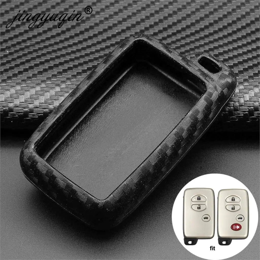jingyuqin Silicone Carbon Car Key Case Cover For Toyota Land Cruiser Prado 150 Camry Prius Crown For Subaru Foreste Outback XV
jingyuqin Silicone Carbon Car Key Case Cover For Toyota Land Cruiser Prado 150 Camry Prius Crown For Subaru Foreste Outback XV