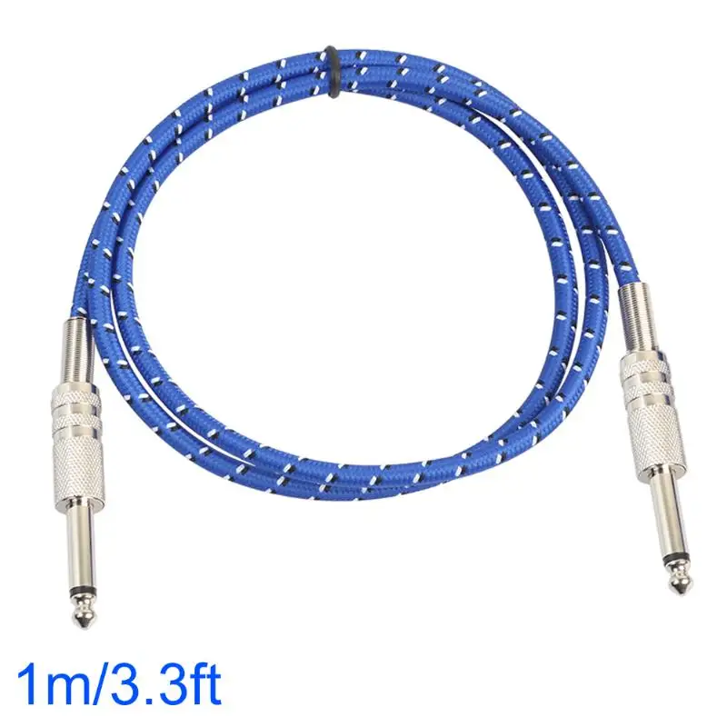 Video Mixer Audio Jack Guitar Cable Nylon Braided 6.35mm Male to Aux 1m 1.8m 3m 5m 10m for Amplifier|audio cable|jack male malejack |