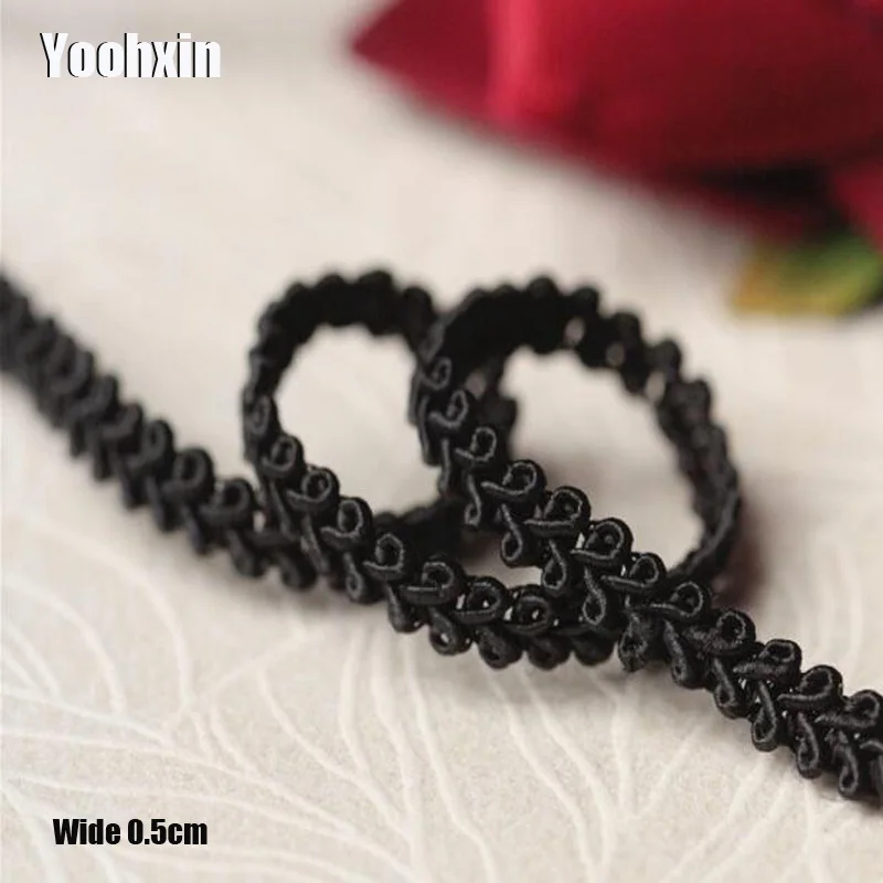 0.5CM Wide HOT Embroidery Black Flower Lace Fabric Trim Ribbon DIY Sewing Spplique Collar Cord Guipure Wedding Dress Cloth Decor
0.5CM Wide HOT Embroidery Black Flower Lace Fabric Trim Ribbon DIY Sewing Spplique Collar Cord Guipure Wedding Dress Cloth Decor