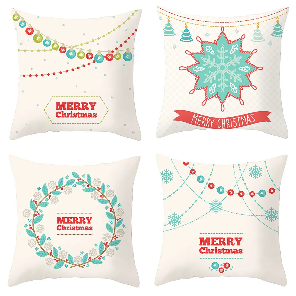Merry Christmas Polyester Cushion Cover Snowflake Pattern Soft Pillowcase for Living Room Sofa Bedroom Home Festival Decor 45x45
Merry Christmas Polyester Cushion Cover Snowflake Pattern Soft Pillowcase for Living Room Sofa Bedroom Home Festival Decor 45x45