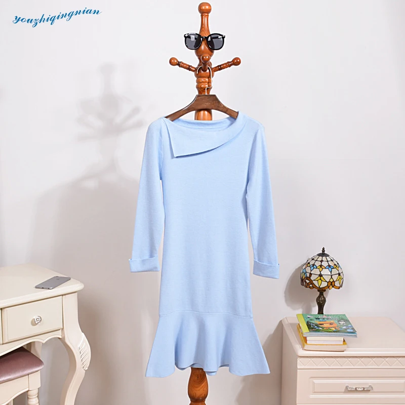 Autumn new style temperament long sleeve long style lotus leaf edge fishtail dress
Autumn new style temperament long sleeve long style lotus leaf edge fishtail dress