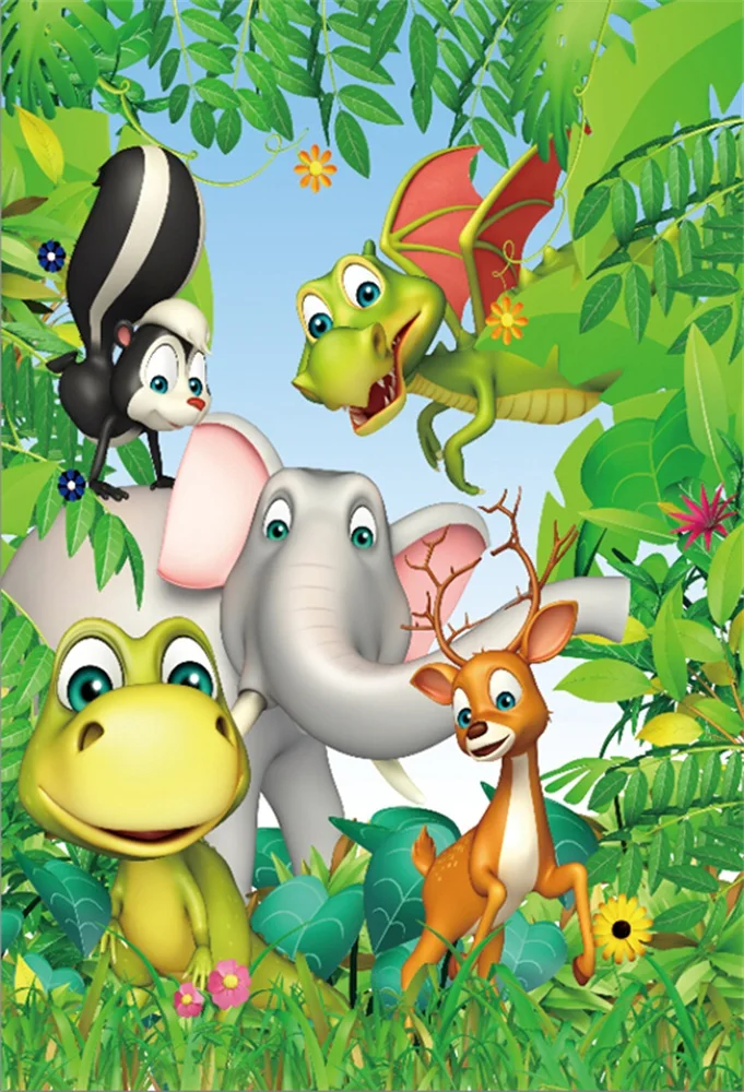 Laeacco Animals Green Leaves Flowers Baby Children Cartoon Scene Photographic Backgrounds Photography Backdrops For Photo Studio
Laeacco Animals Green Leaves Flowers Baby Children Cartoon Scene Photographic Backgrounds Photography Backdrops For Photo Studio