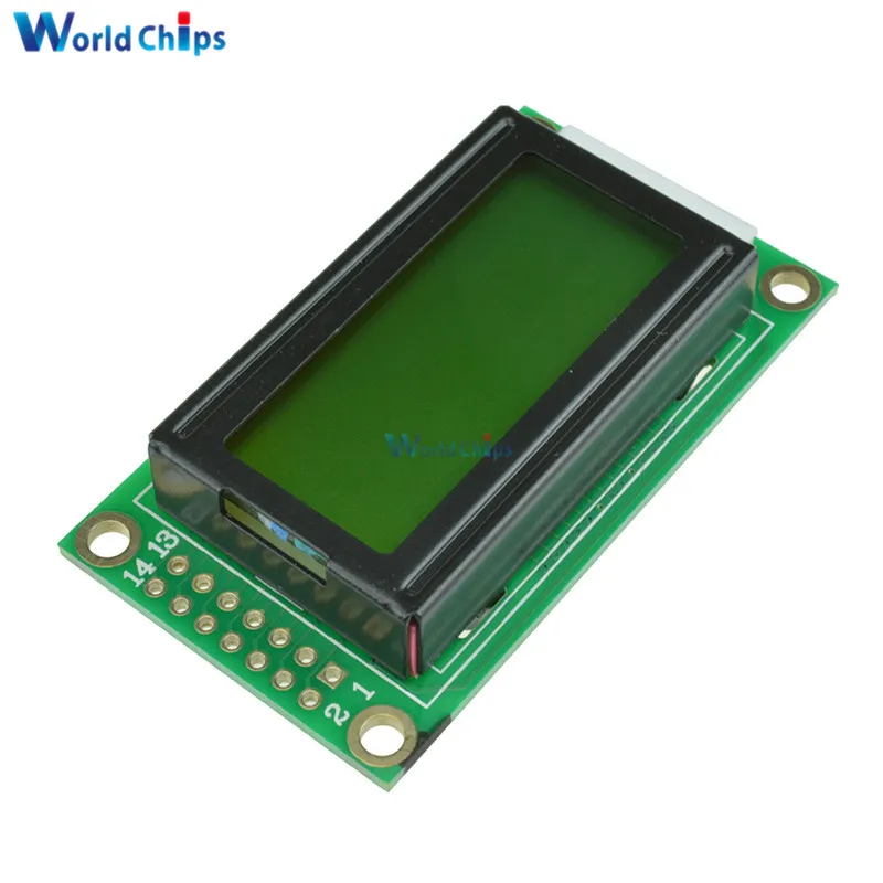 Модуль ЖК дисплея для Arduino Raspberry pi желтый 0802 дисплей 8x2 5 В LCM|lcd display module|display module8x2