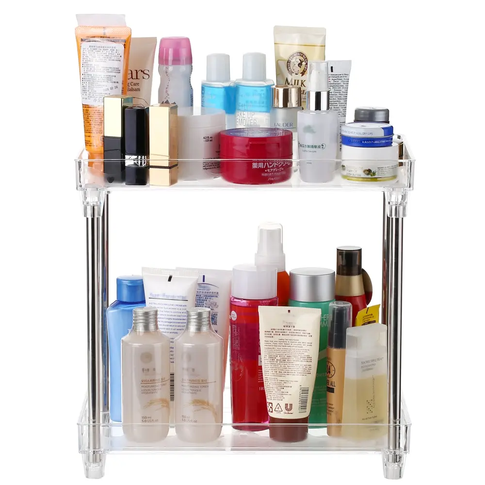 2-Tier Cosmetic Storage Shelf Tray Storage Shelf Caddy Stand for Bathroom Vanity Countertop Makeup Storage Organizer
2-Tier Cosmetic Storage Shelf Tray Storage Shelf Caddy Stand for Bathroom Vanity Countertop Makeup Storage Organizer