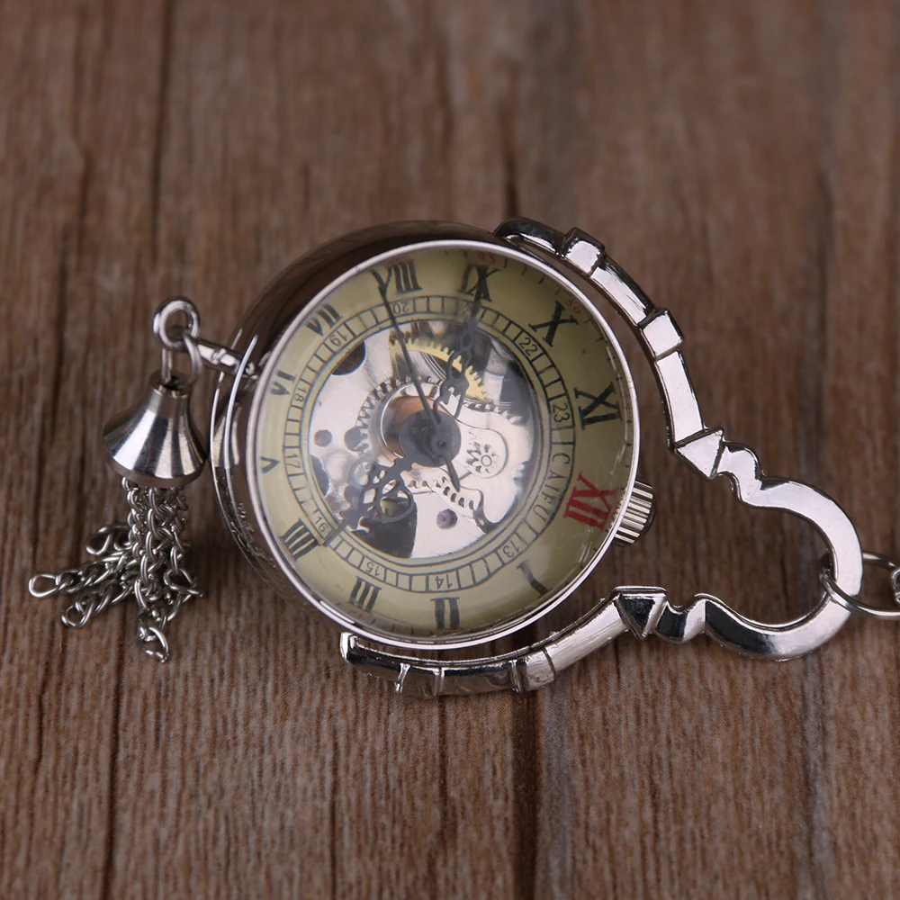 Fashion Steampunk Unique Glass Ball Shape Mechanical Pocket Watches Steel Necklace Pendant Chain Gifts PJX031
Fashion Steampunk Unique Glass Ball Shape Mechanical Pocket Watches Steel Necklace Pendant Chain Gifts PJX031