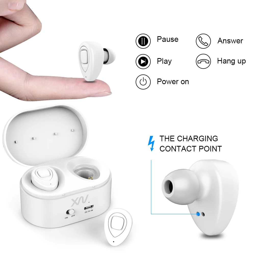 Беспроводные наушники XIAOWU Спортивная мини-гарнитура Hi-Fi музыка Bluetooth 4 2 в с