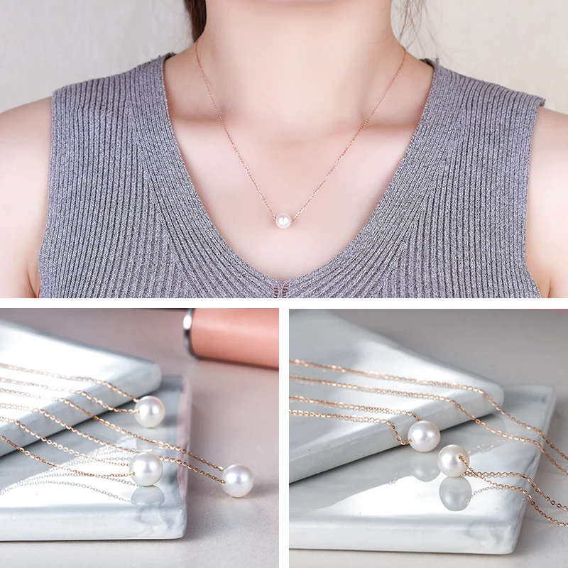Classic 18K Real True Gold Rose/Yellow/White Pearl Chain Necklace for Women Girl AU750 Solid Genuine Fine Wedding Jewelry Gift
Classic 18K Real True Gold Rose/Yellow/White Pearl Chain Necklace for Women Girl AU750 Solid Genuine Fine Wedding Jewelry Gift