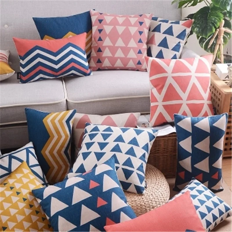 Nordic style decorative throw pillow cover case geometric square cotton linen seat cushion cover for sofa home decor funda cojin
Nordic style decorative throw pillow cover case geometric square cotton linen seat cushion cover for sofa home decor funda cojin