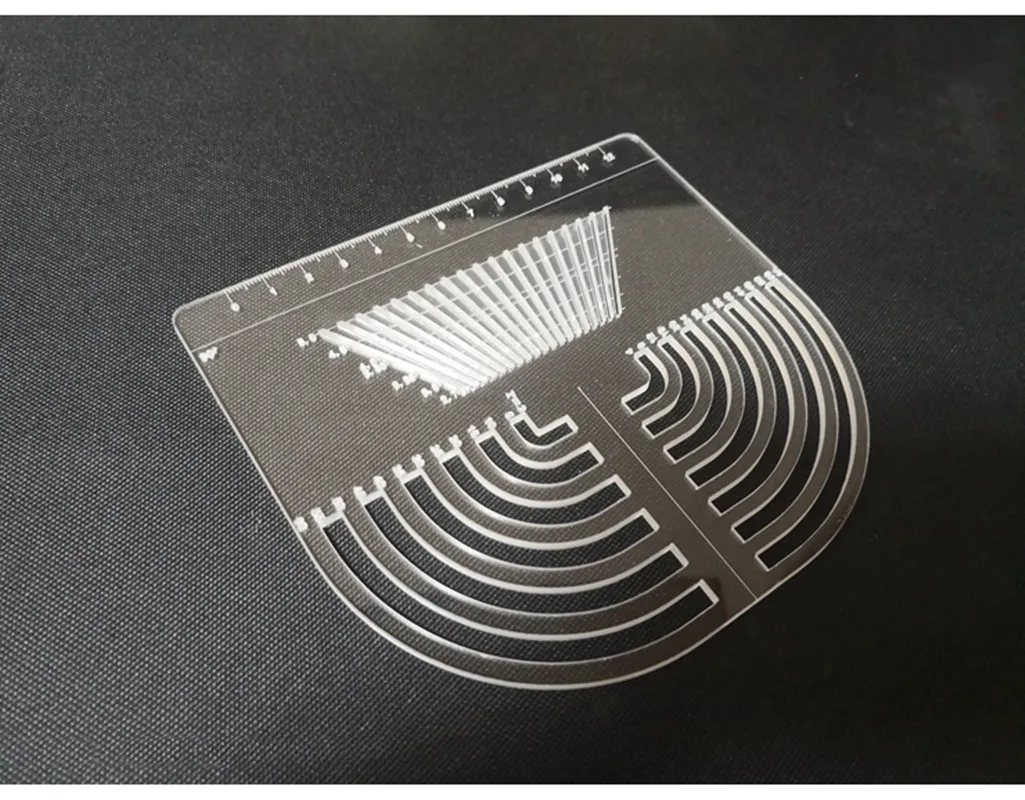 Transparent acrylic multi-function stitch hole distance adjustment ruler ruler rounded ruler 3 to 1 multi-pitch cutting 2.7mm
Transparent acrylic multi-function stitch hole distance adjustment ruler ruler rounded ruler 3 to 1 multi-pitch cutting 2.7mm