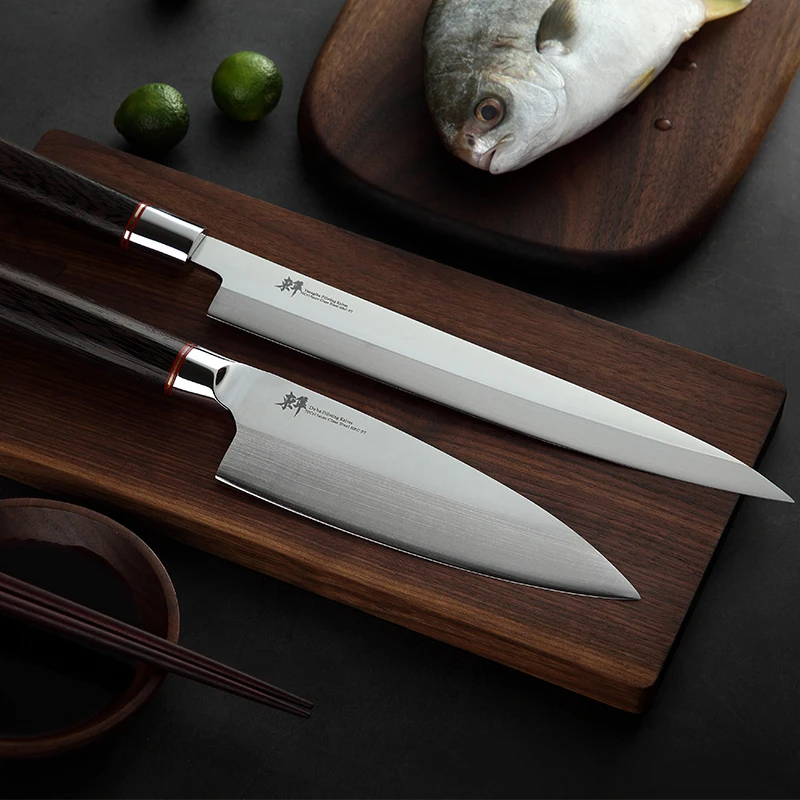 Японский Нож для сашими Филейный нож янагиба суши Германия импорт 70Cr15MoV стальной